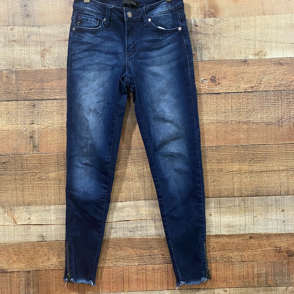 Kancan Ankle Zip Mid Rise Skinny Jeans Size 3